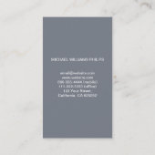 PROFESIONAL ELEGANTE METAL GRIS NEGRO FIBRA CARBON VISITEKAARTJE (Achterkant)