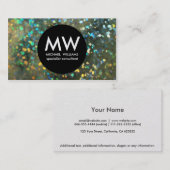 Profesional elegante metal plata holograma visitekaartje (Voorkant / Achterkant)