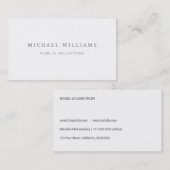 PROFESIONAL ELEGANTE MODERNO MINIMALISTA BLANCO VISITEKAARTJE (Voorkant / Achterkant)