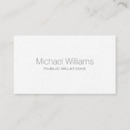 PROFESIONAL ELEGANTE MODERNO MINIMALISTA BLANCO VISITEKAARTJE