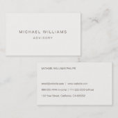 PROFESIONAL ELEGANTE MODERNO MINIMALISTA CREMA VISITEKAARTJE (Voorkant / Achterkant)