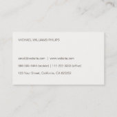 PROFESIONAL ELEGANTE MODERNO MINIMALISTA CREMA VISITEKAARTJE (Achterkant)