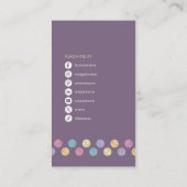 profesional elegante redes sociales morado visitekaartje (Achterkant)