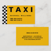 PROFESIONAL ELEGANTE SIMPLE METAL TAXI TAXISTA VISITEKAARTJE (Voorkant / Achterkant)