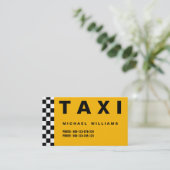 PROFESIONAL ELEGANTE SIMPLE METAL TAXI TAXISTA VISITEKAARTJE (Staand voorkant)