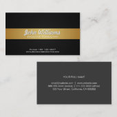Profesional metal negro simple profesional oro visitekaartje (Voorkant / Achterkant)