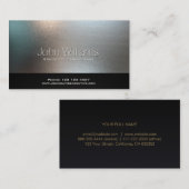 Profesional metal negro simple profesional plata visitekaartje (Voorkant / Achterkant)