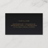 Profesional metal negro simple profesional plata visitekaartje (Achterkant)