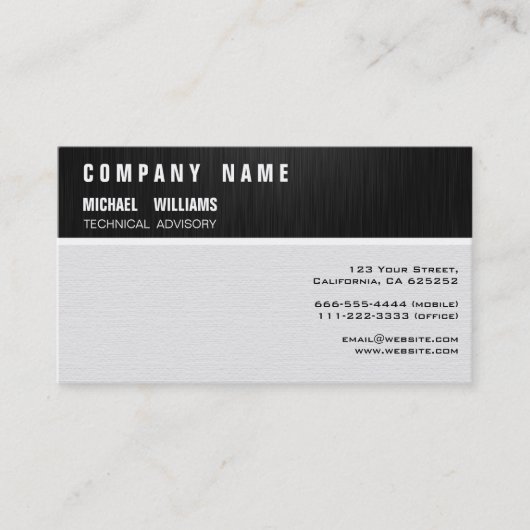 PROFESIONAL MODERNO ELEGANTE MINIMALISTA VISITEKAARTJE (Voorkant)