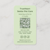 Profesional Senior Dog Sitter Dog Physical Therapy Visitekaartje (Achterkant)