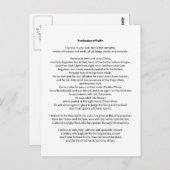 Professie van het geloof briefkaart (Voorkant / Achterkant)