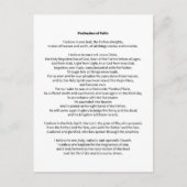 Professie van het geloof briefkaart (Voorkant)