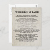 Professie van het geloof briefkaart (Voorkant / Achterkant)