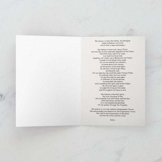 Professie van het geloof kaart (Binnen)