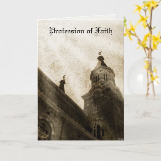 Professie van het geloof kaart (Gele Bloem)