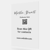 Profession add QR code details website company bus Acryl Bord (Hoek)