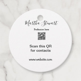 Profession add QR code details website company bus Bedankjes Labels