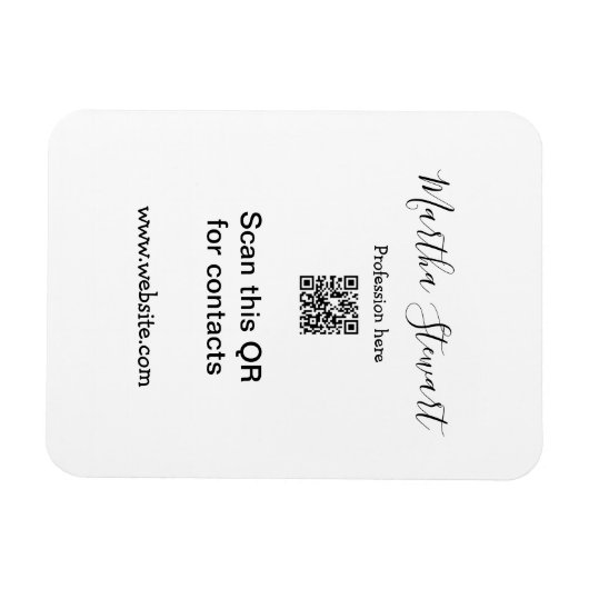 Profession add QR code details website company bus Magneet (Horizontaal)