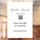 Profession add QR code details website company bus Raamsticker (Vel 2)