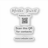 Profession add QR code details website company bus Sticker (Voorkant)