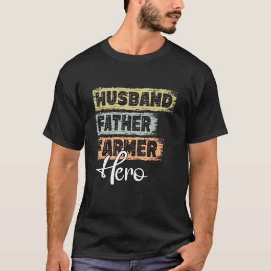 Profession dad hero father Farmer  1 T-shirt (Voorkant)