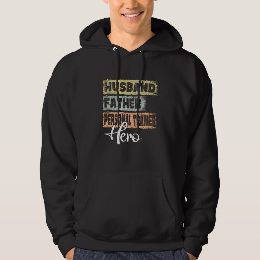 Profession dad hero father Personal Trainer 1 Hoodie (Voorkant)