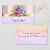 Professiona Elegant Lotus Roos Gold Bokeh Visitekaartje (Voorkant / Achterkant)