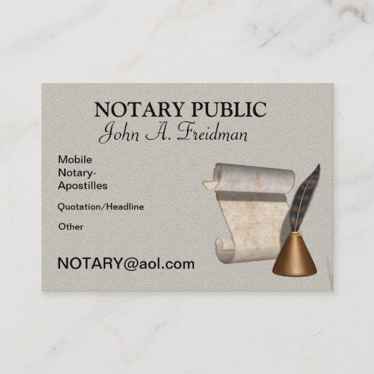 PROFESSIONAAL NOTAIR PUBLIEK Visitekaartje (Voorkant)