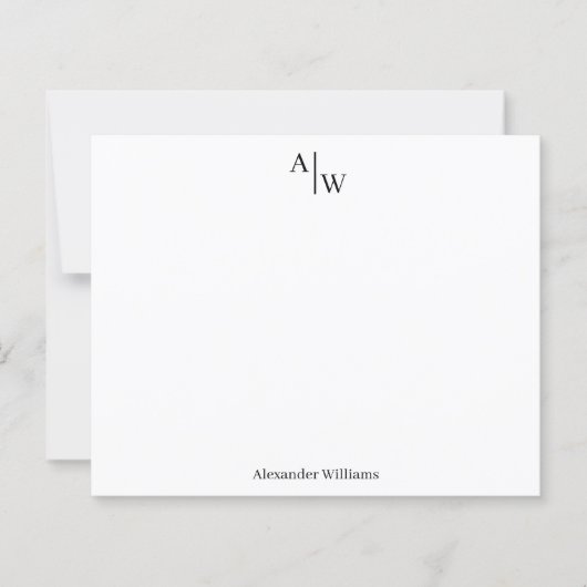 Professional 2 Monogram Basic Budget Note Kaart (Voorkant)