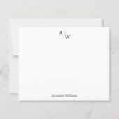 Professional 2 Monogram Basic Budget Note Kaart (Voorkant)