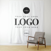 Professional 3 Logo Business Backdrop Wandkleed (In situ)