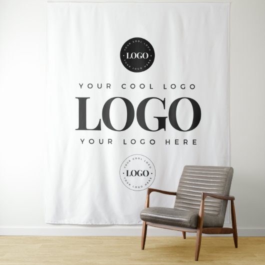 Professional 3 Logo Business Backdrop Wandkleed (In situ)