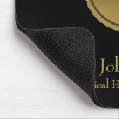 Professional 3D Gold Caduceus Medical Emblem Muismat (Hoek)