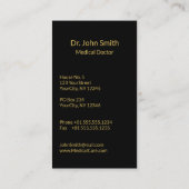 Professional 3D Gold Caduceus Medical Emblem Visitekaartje (Achterkant)