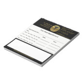 Professional 3D Gold Medical Caduceus Appointment Notitieblok (Linkerzijde)
