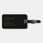 Professional 3D Gold Medical Caduceus Emblem Bagagelabel (Achterkant horizontaal)