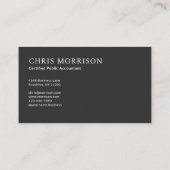 Professional Accountant CPA Tax Preparer Visitekaartje (Achterkant)