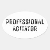 PROFESSIONAL AGITATOR  OVALE STICKER (Voorkant)