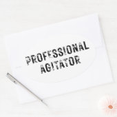 PROFESSIONAL AGITATOR  OVALE STICKER (Envelop)