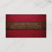 Professional Alabama crimson Leather Kijk Visitekaartje (Achterkant)