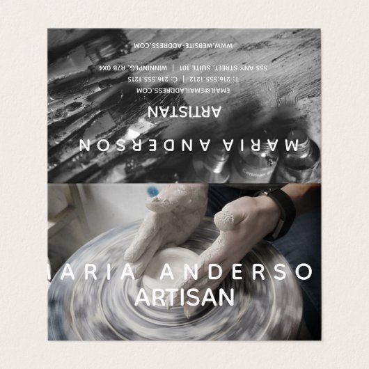 Professional Artistan Visitekaartje (Buitenkant ongevouwen)
