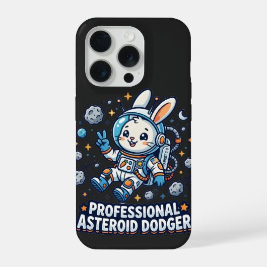 Professional Asteroid Dodger Bunny iPhone Hoesje (Achterkant)