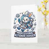 Professional Asteroid Dodger Bunny Kaart (Gele Bloem)