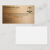 Professional Attorney at Law Black Scale Visitekaartje (Voorkant / Achterkant)