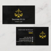Professional Attorney Business Card | Lawyer  Visitekaartje (Voorkant / Achterkant)