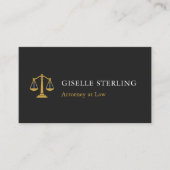 Professional Attorney Law Firm Linen Gold Visitekaartje (Voorkant)