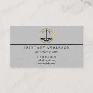 Professional Attorney on Law Black Scale Business  Visitekaartje
