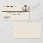 Professional Attorney op Law Black Scale Visitekaartje (Voorkant / Achterkant)