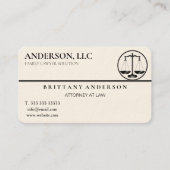 Professional Attorney op Law Black Scale Visitekaartje (Voorkant)