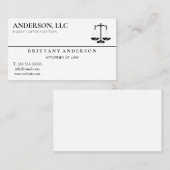 Professional Attorney op Law Black Scale Visitekaartje (Voorkant / Achterkant)
